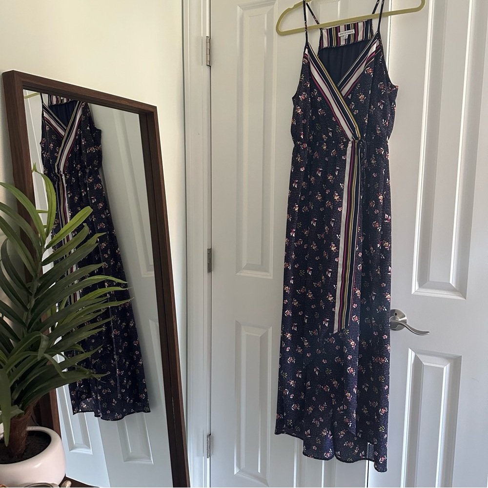 Floral Faux Wrap High-Low Dress